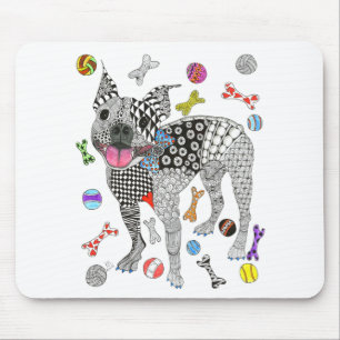 Alfombrilla De Ratón Mousepad del Terrier Boston, lindo y colorido
