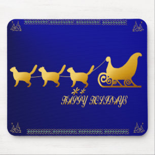 Alfombrilla De Ratón Mousepad del trineo del gato