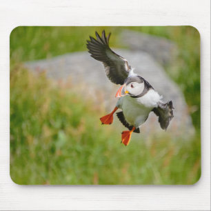 Alfombrilla De Ratón Mousepad del vuelo del pájaro del frailecillo