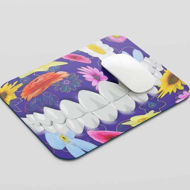 Alfombrilla De Ratón Mousepad, dentista animado de la sonrisa de los di (Dental art)