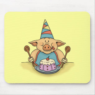 Alfombrilla De Ratón mousepad divertido del cerdo hambriento del