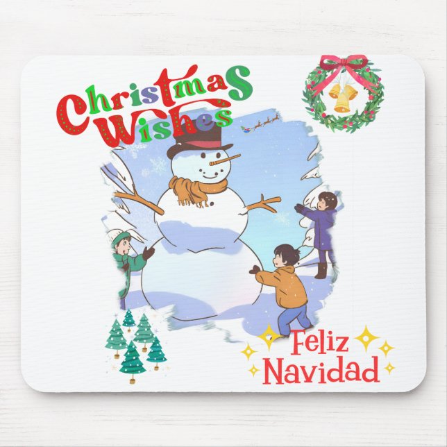 Alfombrilla De Ratón Mousepad divertido para Snowman (Frente)