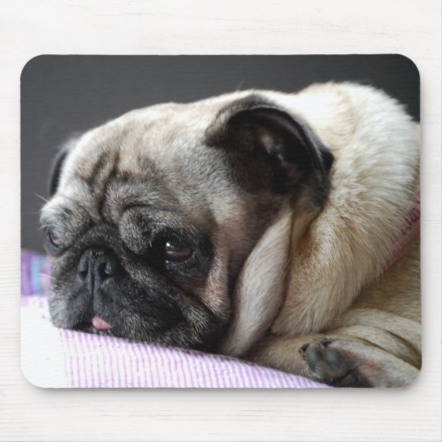 Alfombrilla De Ratón Mousepad doguillo Carlin Pug (Frente)