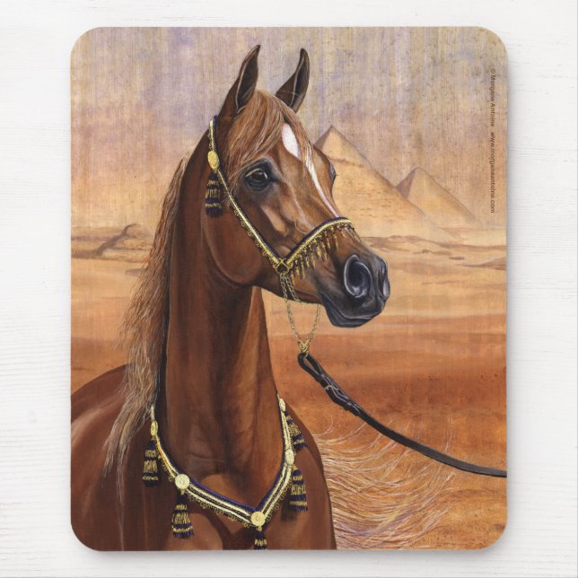 Alfombrilla De Ratón Mousepad egipcio del caballo de princesa Arabian (Frente)