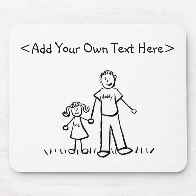 Alfombrilla De Ratón Mousepad, el Chica de papá (Frente)