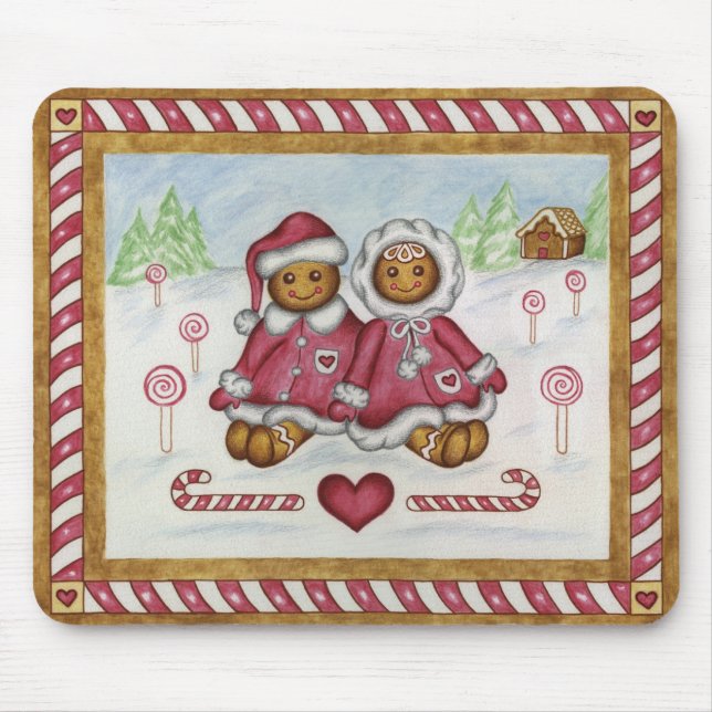 Alfombrilla De Ratón Mousepad, el niño Chica de Gingerbread (Frente)