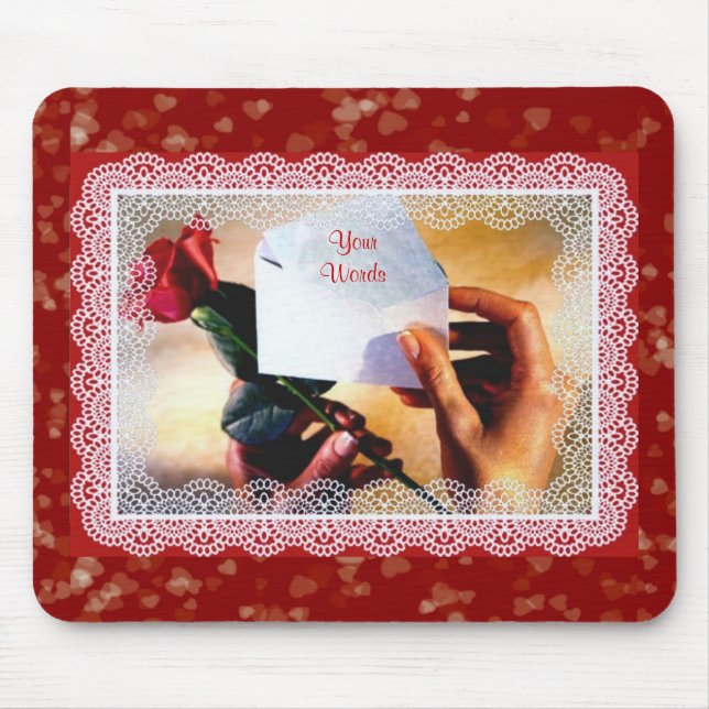 Alfombrilla De Ratón Mousepad, el Rosa de San Valentín (Frente)