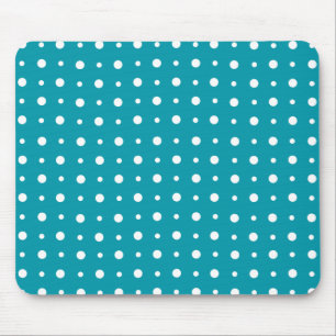 Alfombrilla De Ratón Mousepad elegante, puntos de polka blanco, Verde a