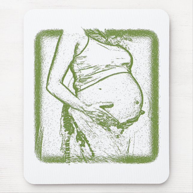 Alfombrilla De Ratón Mousepad embarazada (Frente)