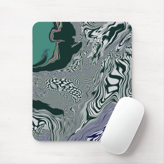 Alfombrilla De Ratón Mousepad "Emerald Marble Flow" (Con ratón)