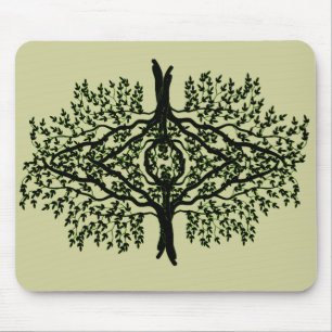 Alfombrilla De Ratón Mousepad - Escena Kaleidoscópica Leafy