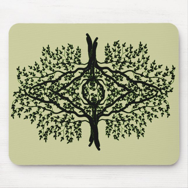 Alfombrilla De Ratón Mousepad - Escena Kaleidoscópica Leafy (Frente)