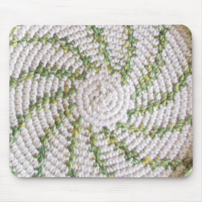 Alfombrilla De Ratón Mousepad - Espiral blanca y verde (Frente)