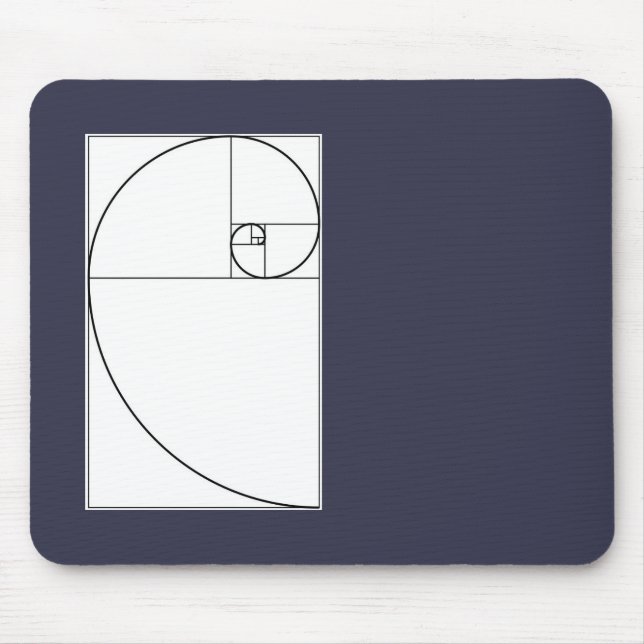 Alfombrilla De Ratón Mousepad espiral de Fibonacci (Frente)