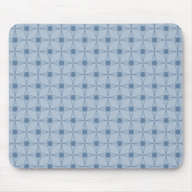 Alfombrilla De Ratón Mousepad Estrella con Punto Retro, Azul (Frente)