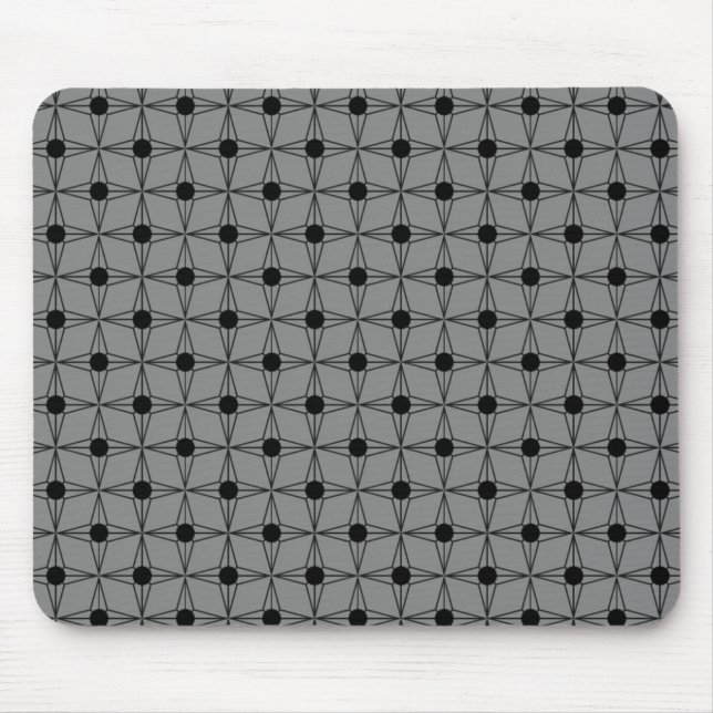 Alfombrilla De Ratón Mousepad Estrella con Punto Retro, Gris (Frente)