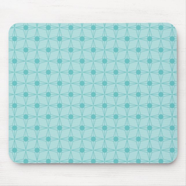 Alfombrilla De Ratón Mousepad Estrella con Punto Retro, Turquesa (Frente)