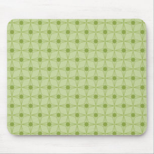 Alfombrilla De Ratón Mousepad Estrella con Punto Retro, Verde Olivo