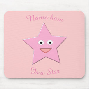 Alfombrilla De Ratón Mousepad Estrella Rosa bonito