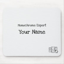 Mousepad experto monocromo personalizado