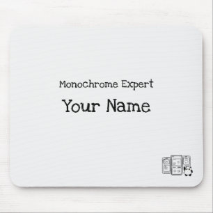 Alfombrilla De Ratón Mousepad experto monocromo personalizado