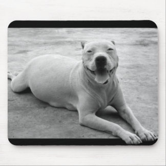 Alfombrilla De Ratón Mousepad feliz del pitbull