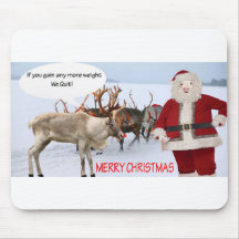 mousepad. Feliz Navidad. santa pig rudolph