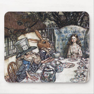 Alfombrilla De Ratón Mousepad: Fiesta del té enojada del sombrerero -