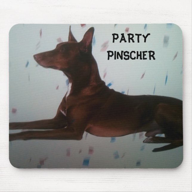 ALFOMBRILLA DE RATÓN MOUSEPAD "FIESTA PINSCHER" (Frente)