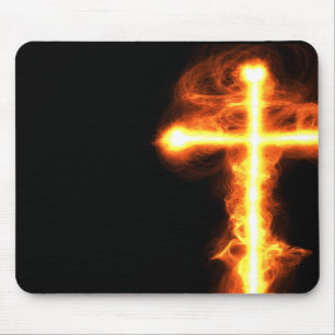 Alfombrilla De Ratón Mousepad Flaming Cross