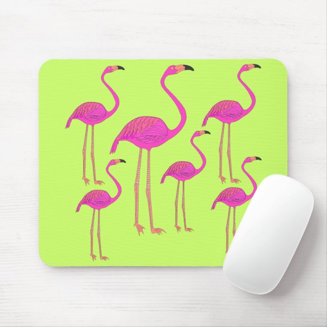 Alfombrilla De Ratón Mousepad Flamingo rosa (Con ratón)