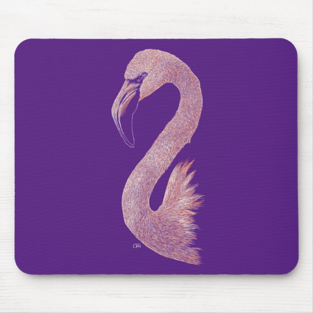 Alfombrilla De Ratón Mousepad Flamingo rosa (Frente)