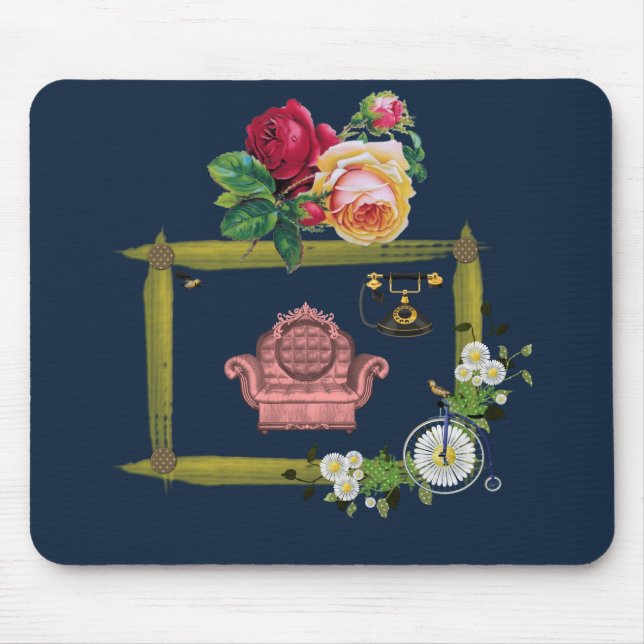 Alfombrilla De Ratón Mousepad Floral (Frente)