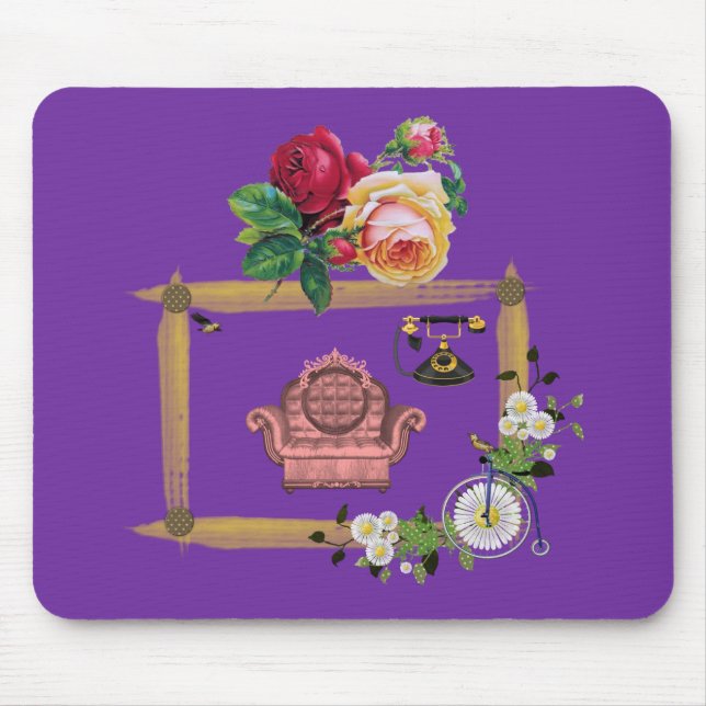 Alfombrilla De Ratón Mousepad Floral (Frente)