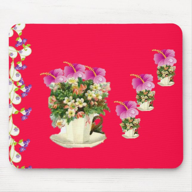 Alfombrilla De Ratón Mousepad Floral (Frente)