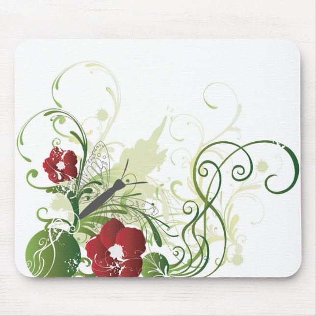 Alfombrilla De Ratón Mousepad floral (Frente)