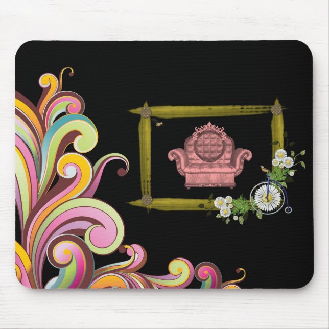 Alfombrilla De Ratón Mousepad Floral (Frente)
