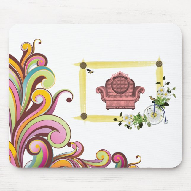 Alfombrilla De Ratón Mousepad Floral (Frente)