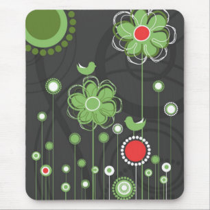 Alfombrilla De Ratón Mousepad floral abstracto