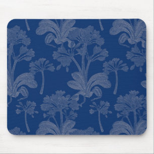 Alfombrilla De Ratón Mousepad floral azul