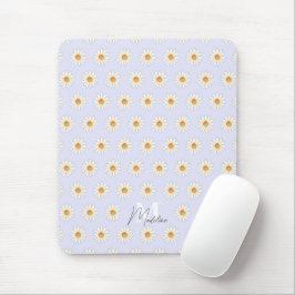 Alfombrilla De Ratón Mousepad floral Daisy personalizado - Nombre perso