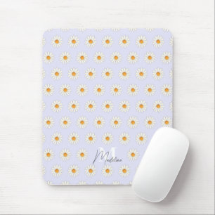 Alfombrilla De Ratón Mousepad floral Daisy personalizado - Nombre perso