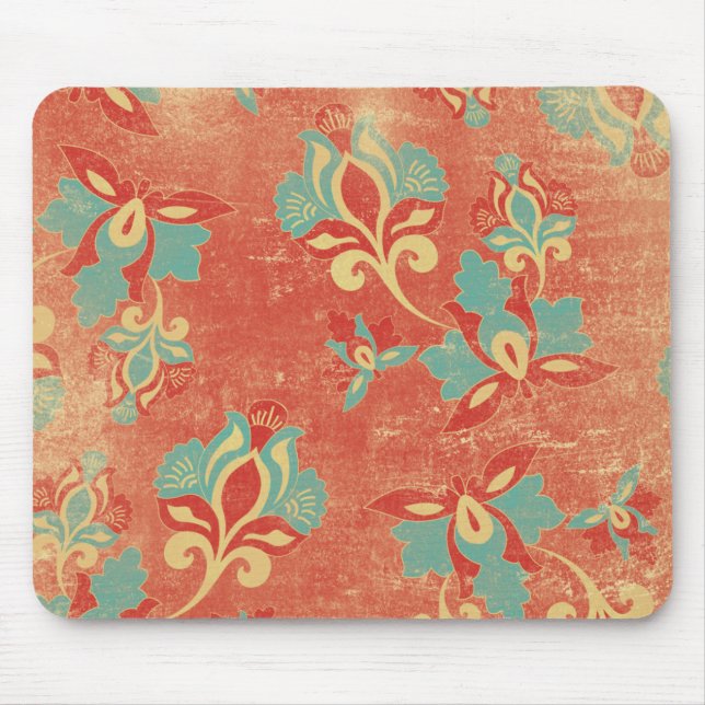 Alfombrilla De Ratón Mousepad floral de agua y mandarina (Frente)