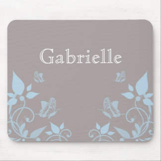 Alfombrilla De Ratón Mousepad floral de mariposa azul