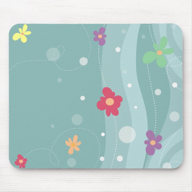Alfombrilla De Ratón Mousepad floral de moda (Frente)