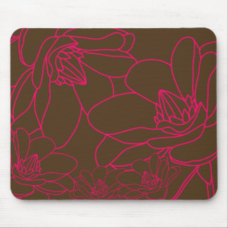 Alfombrilla De Ratón Mousepad floral elegante moderno - rosa y Brown