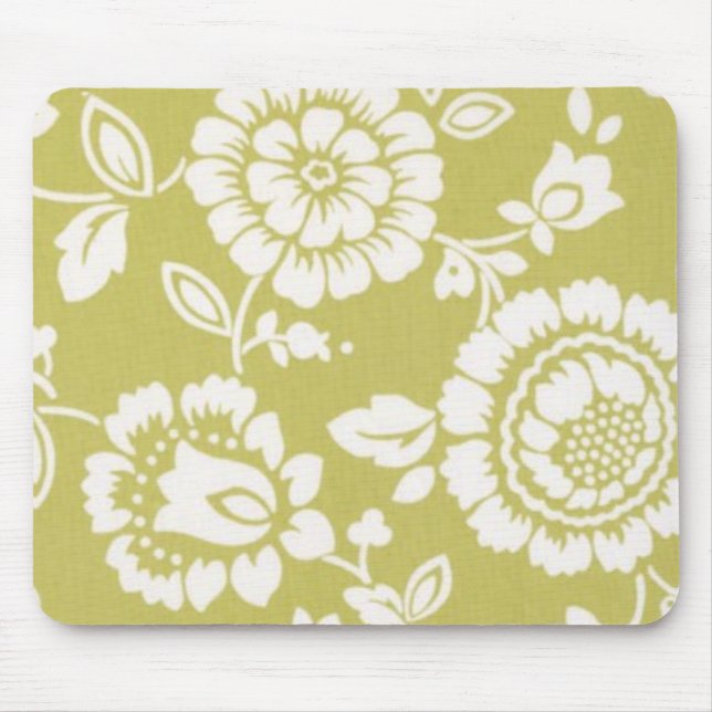 Alfombrilla De Ratón Mousepad floral enrrollado retro (Frente)