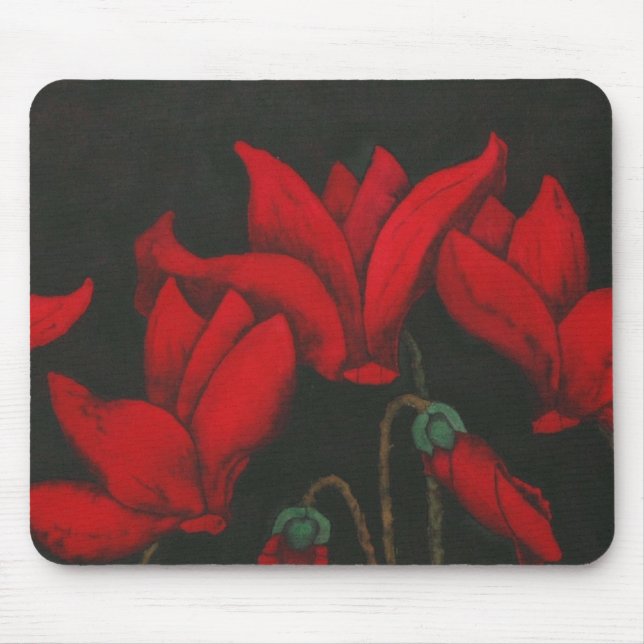 Alfombrilla De Ratón Mousepad floral "Red Cycalman" (Frente)