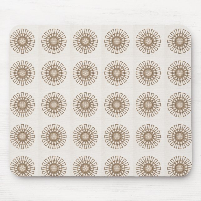 Alfombrilla De Ratón Mousepad floral retro, latte (Frente)