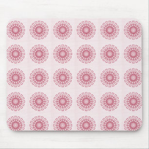 Alfombrilla De Ratón Mousepad floral retro, magenta